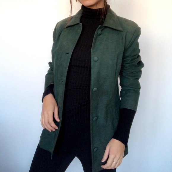 Vintage green leather jacket from Ecuador - Picture 1 of 14